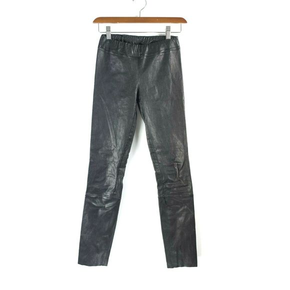 The Row XS Black Skinny Leather Pants Leggings - Picture 1 of 7